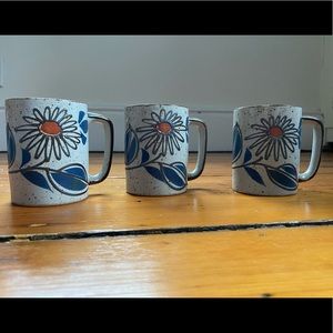 Set of 3 vintage Otagiri hand painted coffee mugs